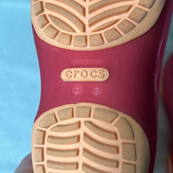 Crocs Melon Orange Mary Janes Open Toe Slip-On Shoe Toddler Girls Size 9 C - Picture 2 of 12